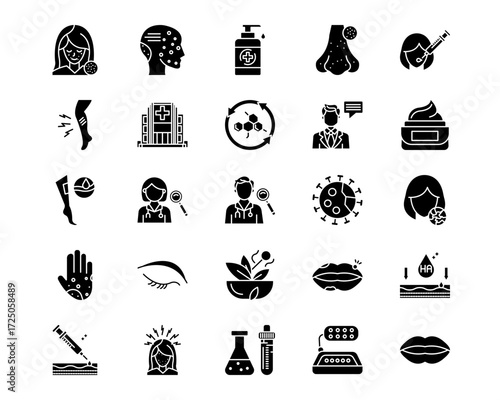 Dermatology Line Vector Icons