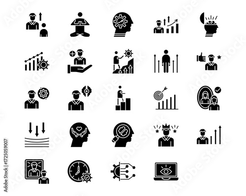 Personal Growth Line Vector Icons