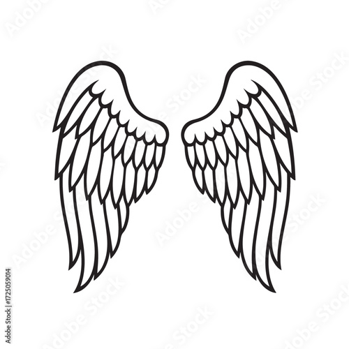 Angel Wings Vector | Decorative Wing Illustration Set”