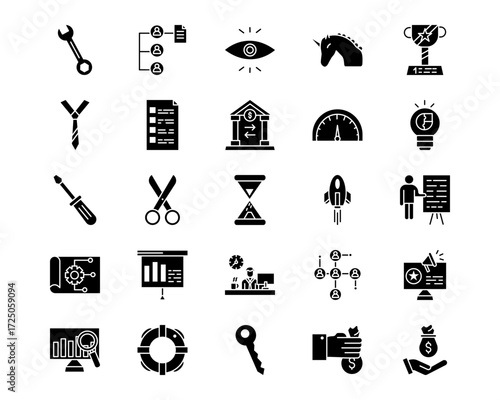 Business Startup Line Vector Icons