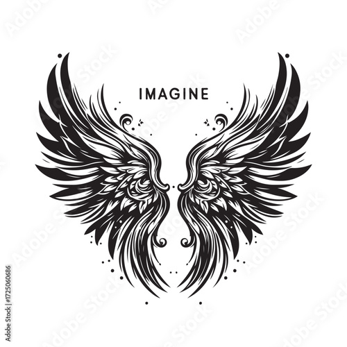 Angel Wings Vector | Decorative Wing Illustration Set”