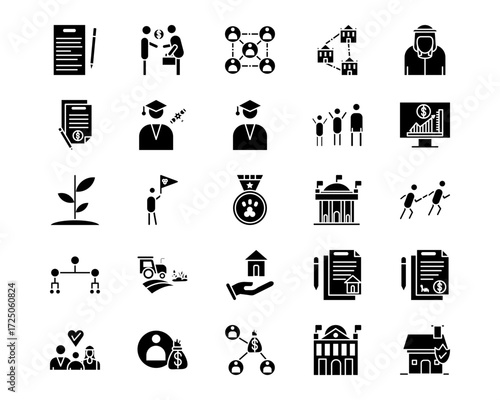 Inheritance Line Vector Icons