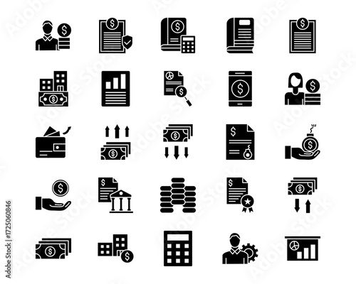 Accounting Line Vector Icons