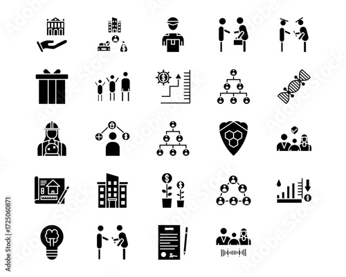 Inheritance Line Vector Icons