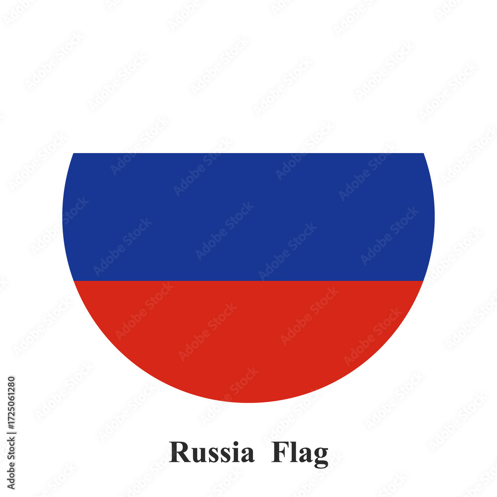 Fototapeta premium Russia flag emblem isolated on transparent background