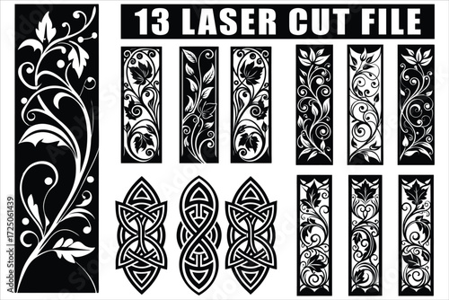 Elegant laser cut patterns ready for your project