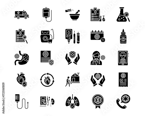 Psychiatric Hospitals Line Vector Icons