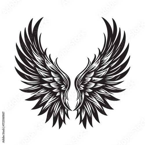 Angel Wings Vector | Decorative Wing Illustration Set”