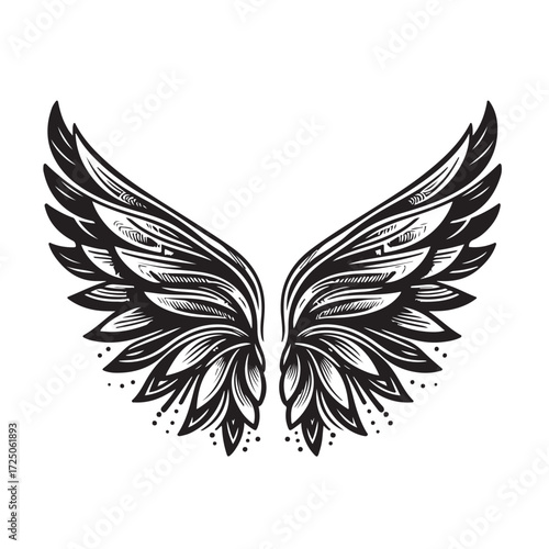 Angel Wings Vector | Decorative Wing Illustration Set”