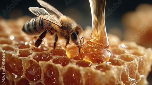 Fresh honey on the hive