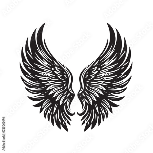 Angel Wings Vector | Decorative Wing Illustration Set”