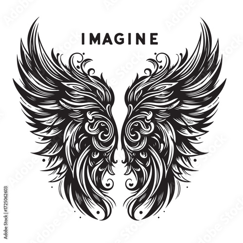 Angel Wings Vector | Decorative Wing Illustration Set”