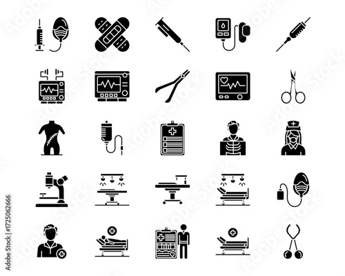 Surgery Line Vector Icons