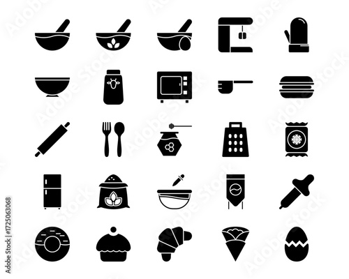 Bakery Line Vector Icons