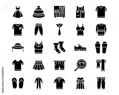 Clothes Line Vector Icons