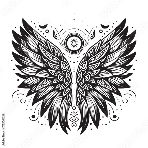 Angel Wings Vector | Decorative Wing Illustration Set”