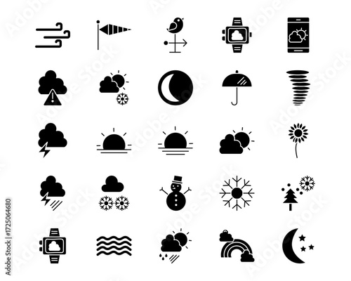 Weather Line Vector Icons