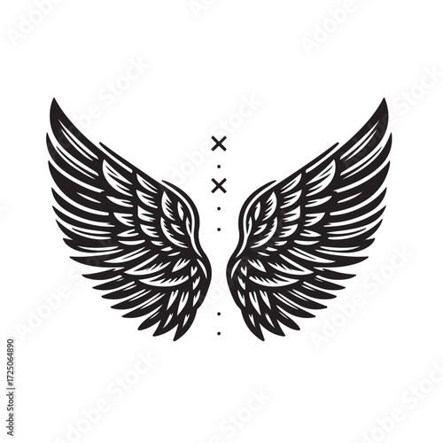 Angel Wings Vector | Decorative Wing Illustration Set”
