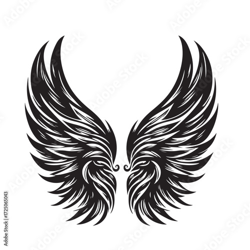 Angel Wings Vector | Decorative Wing Illustration Set”