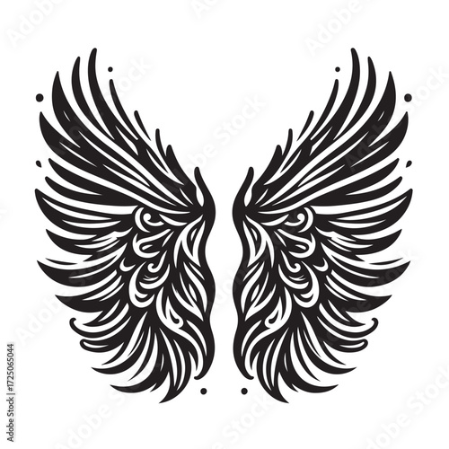 Angel Wings Vector | Decorative Wing Illustration Set”