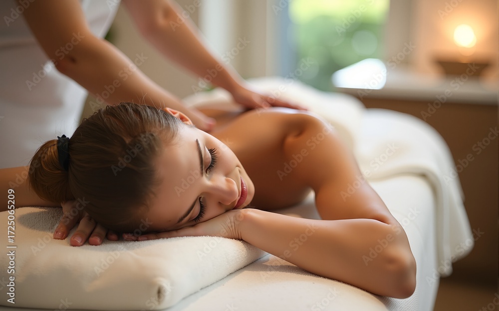 Obraz premium Massage therapy at spa. High quality