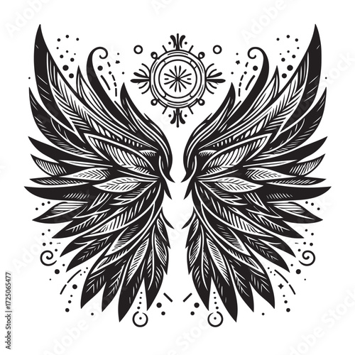 Angel Wings Vector | Decorative Wing Illustration Set”