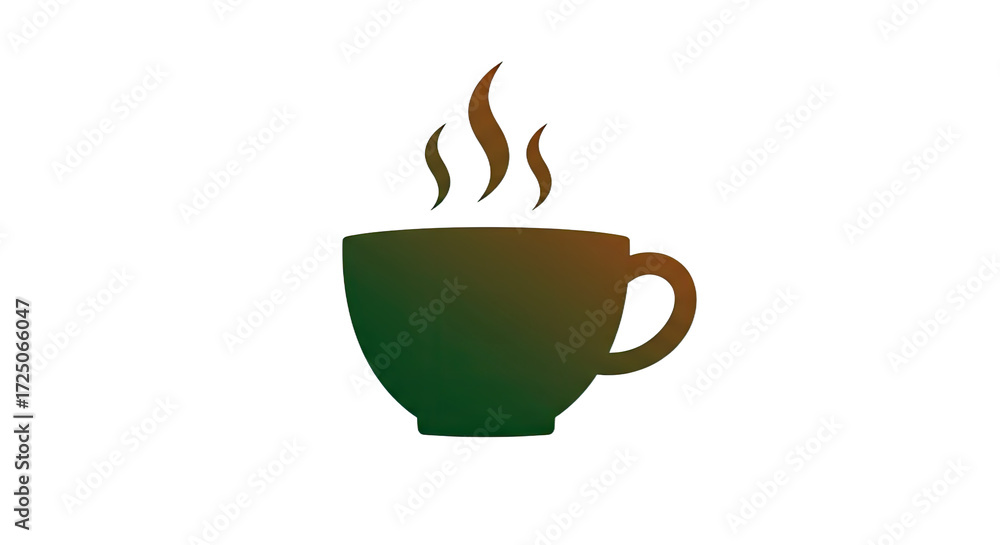 Fototapeta premium A steaming cup of coffee or tea.