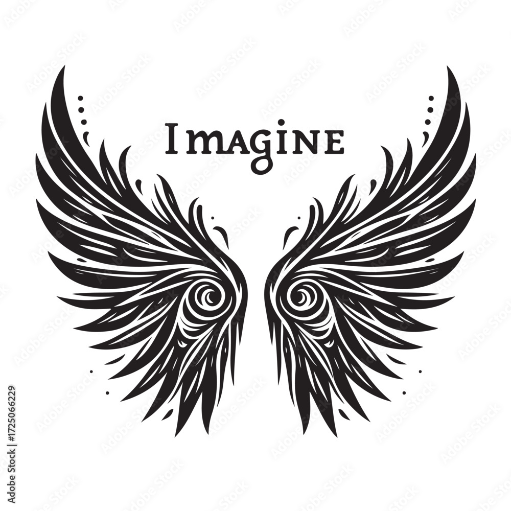 Fototapeta premium Angel Wings Vector | Decorative Wing Illustration Set”
