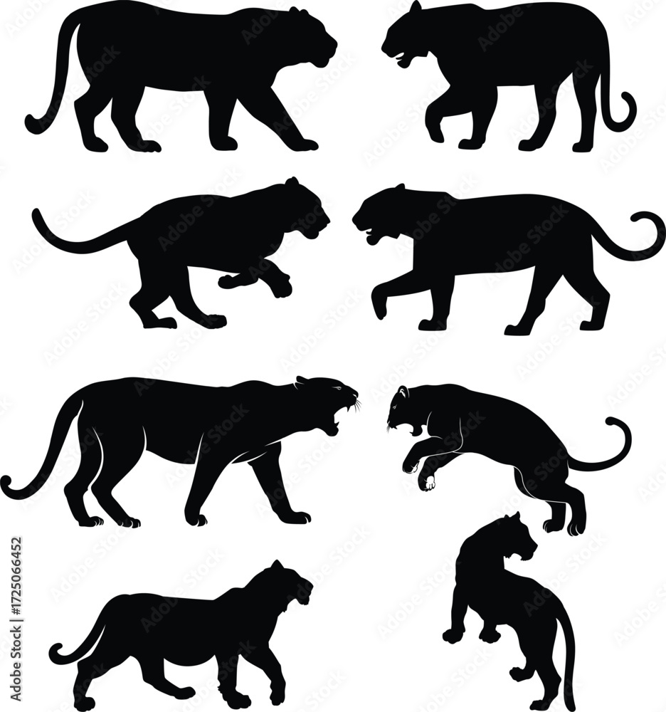 Naklejka premium Panther Eps, Vector Images Black and White 