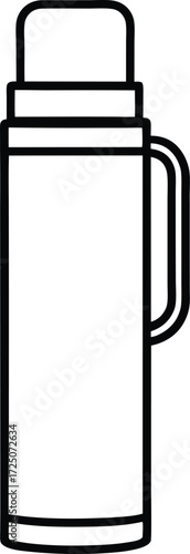 Coffee Thermos Bottle Portable on Transparent Background