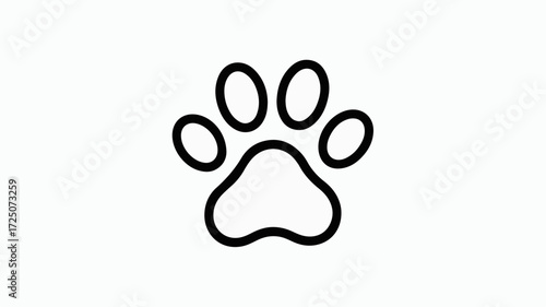 Adorable paw print illustration perfect for pet lovers, animal rescue organizations, and veterinary clinics showing love and care for pets and animals
