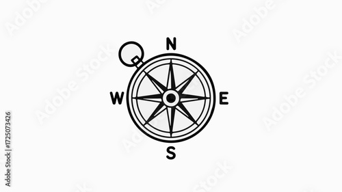 Navigate Your Dreams With This Compass Rose, Find Direction and Adventure With a Classic Navigation Tool, Perfect for Travel and Exploration Designs