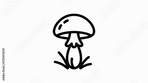 Whimsical mushroom illustration perfect for children's books, nature-themed designs, or organic food branding, adding a touch of rustic charm to any project
