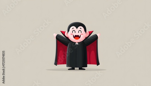 Cute Dracula illustration flat design