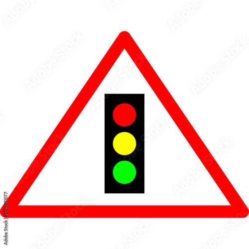 traffic lights ahead sign