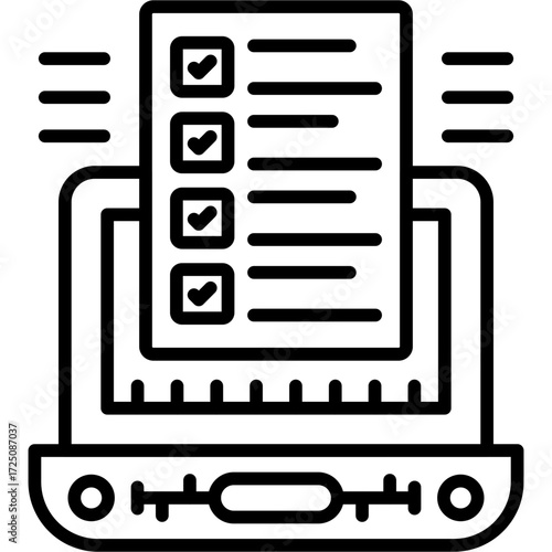 Online Survey Icon Vector Element