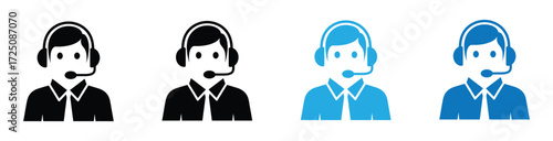 Customer service representative support agent icon