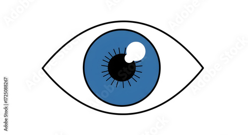 simple blue eye vector illustration graphic design