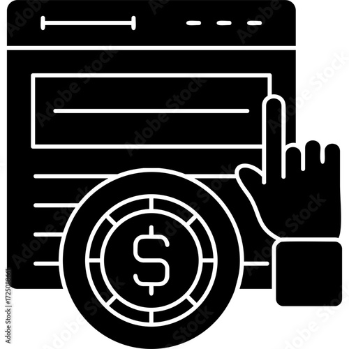 Cost Per Click Icon Vector Element