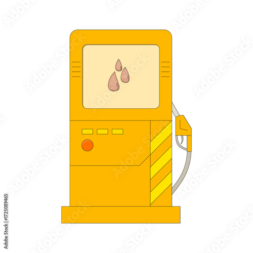 Gas station. Fuel dispenser. Vehicle fuel. Gasoline. Natural resources. Petrol station. Diesel fuel. Gas station. Vector illustration