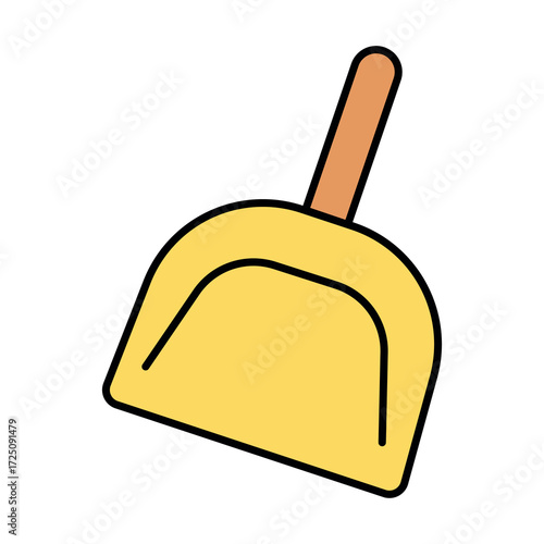 
An illustration of a colored cleaning product icon on a white background