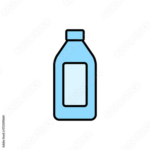 
An illustration of a colored cleaning product icon on a white background
