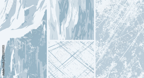 Abstract Blue Textures in Stylish Patterns for Modern Design Projects