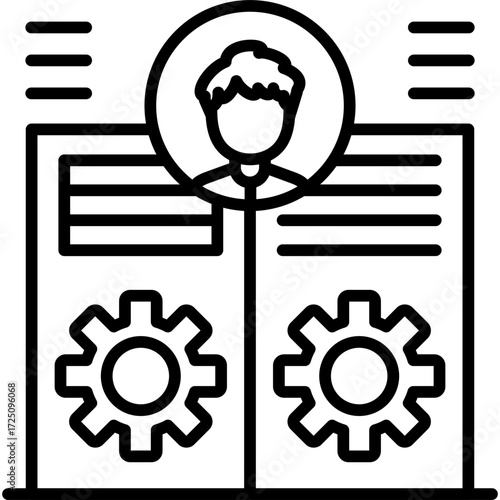 Curriculum Icon Vector Element