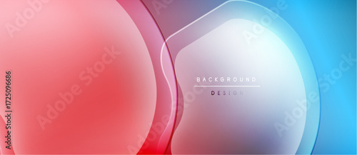 Abstract fluid shapes, vibrant colors blend. Gradient design creates modern, dynamic visual effect. Smooth curves suggest movement, energy.