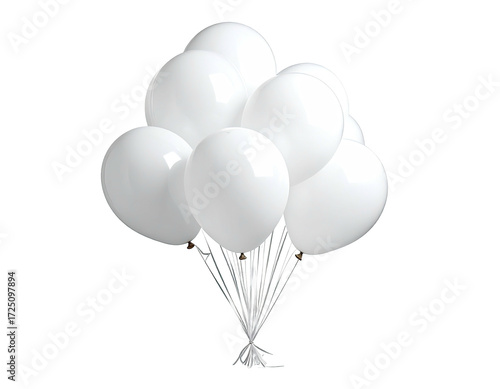 Wallpaper Mural Bunch of white balloons against black background Torontodigital.ca