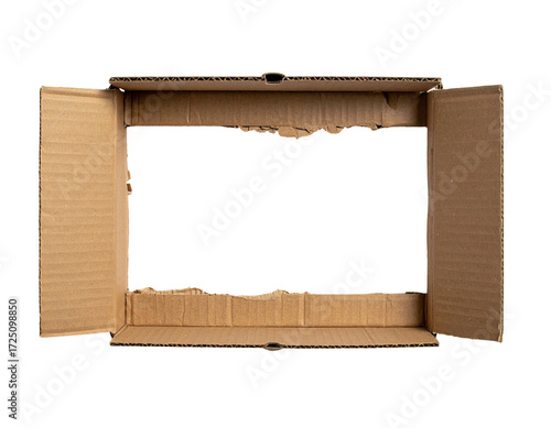 Wallpaper Mural Empty cardboard box, open top, viewed from above Torontodigital.ca