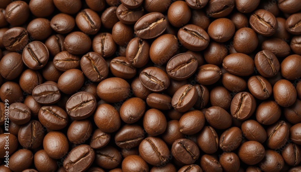 Obraz premium A cluster of whole coffee beans, showcasing their rich brown hues and central fissures, depicted as cutouts on a transparent alpha channel.