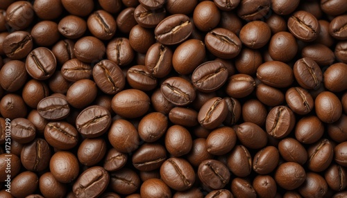 A cluster of whole coffee beans, showcasing their rich brown hues and central fissures, depicted as cutouts on a transparent alpha channel.