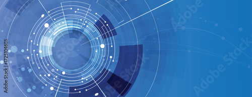 Abstract computer technology and business concept with circuit board